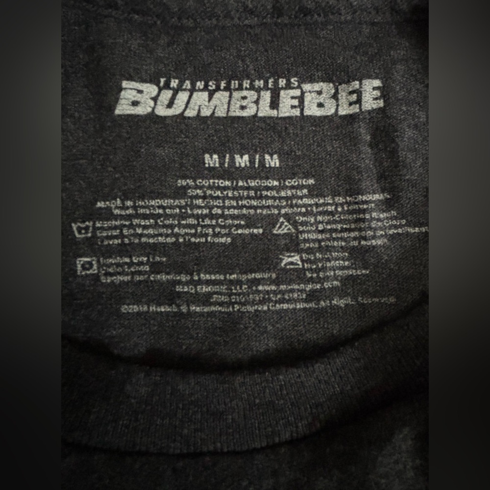BUMBLEBEE TRANSFORMER TEE SHIRT, size M - Picture 2 of 5